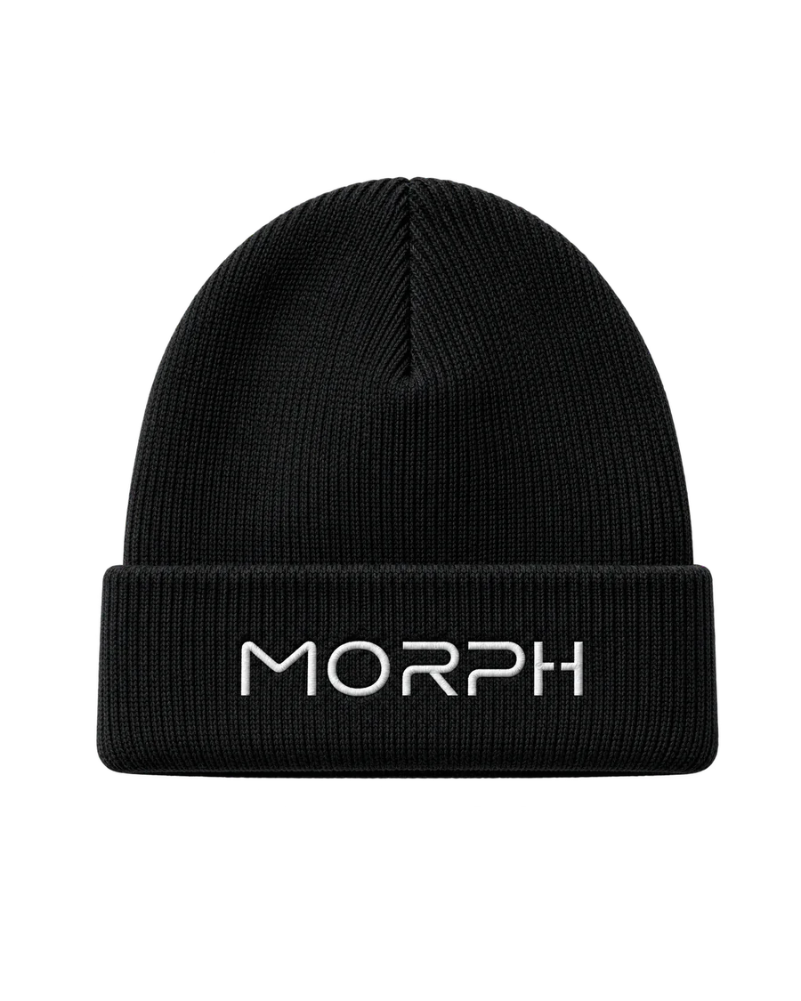 Schwarze Mütze mit Morph Logo