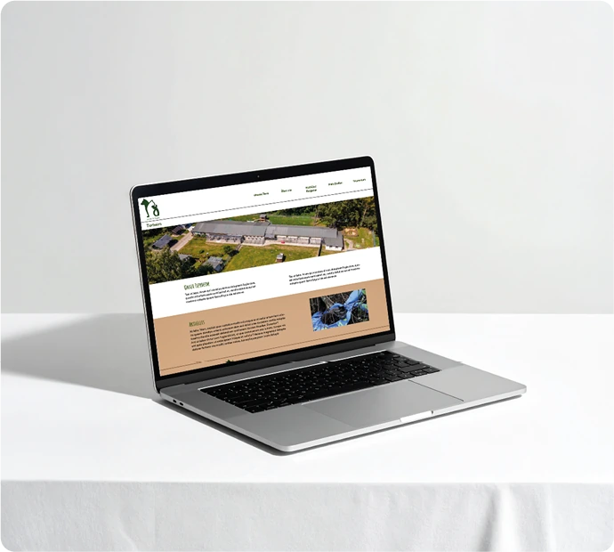 Tierheim-Website als Laptop-Mockup