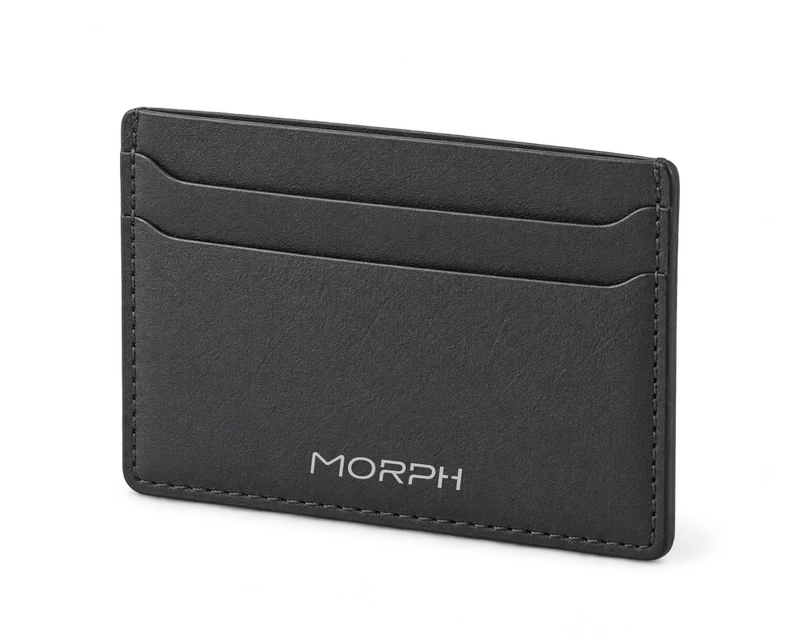 Dark gray Cardholder with two card slots and a MORPH logo