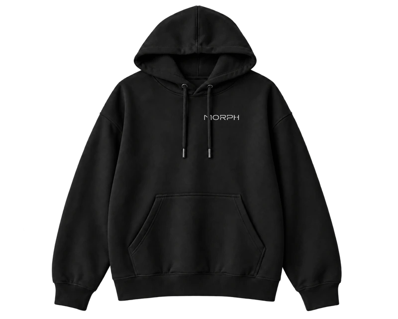 Dark gray Transition Hoodie with a MORPH chest logo
