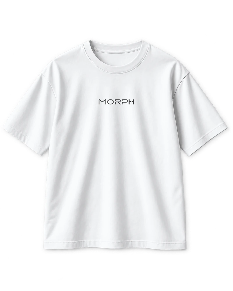 White Core Tee with a MORPH chest logo